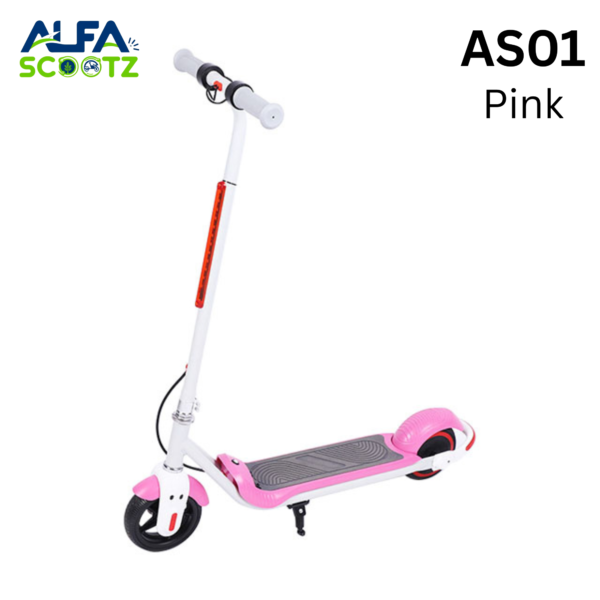 AS01 Kids Electric Scooter – Safe & Fun Ride for Ages 8-14 - Pink