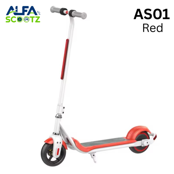 AS01 Kids Electric Scooter – Safe & Fun Ride for Ages 8-14 - Red