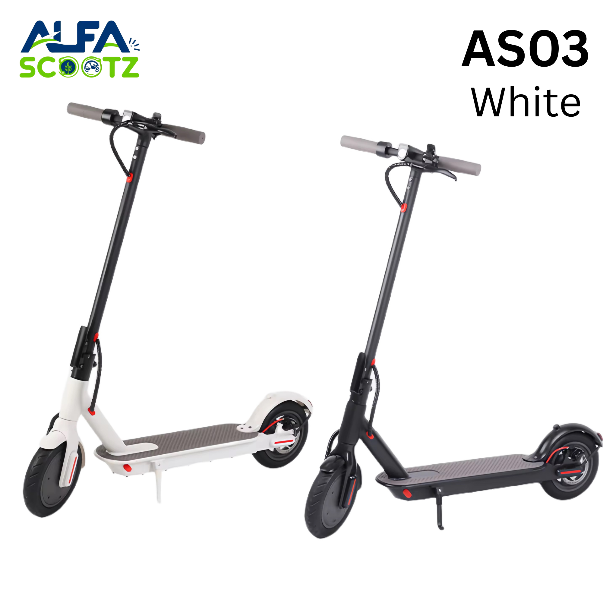 AS03 Eco Friendly Electric Scooter – Super Speed - Black and White 2 Colors