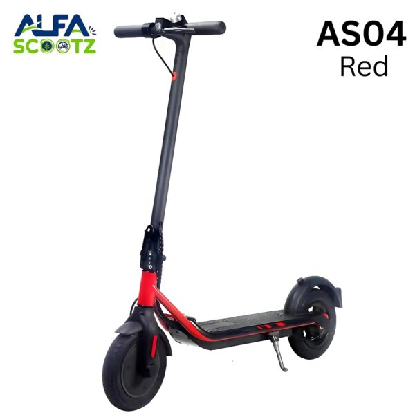 AS04 Portable 10-Inch Electric Scooter – Smooth, Fast & Convenient for Kids & Adults - Red