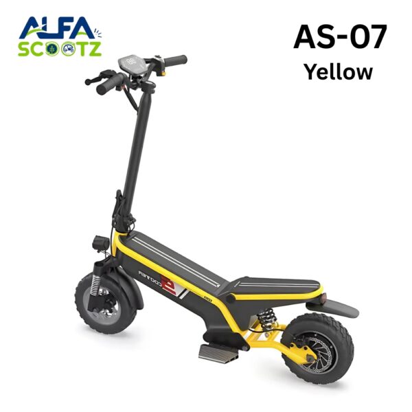 AS07 European Off-Road Electric Scooter – 50KMh Speed & Advanced Suspension - Yellow
