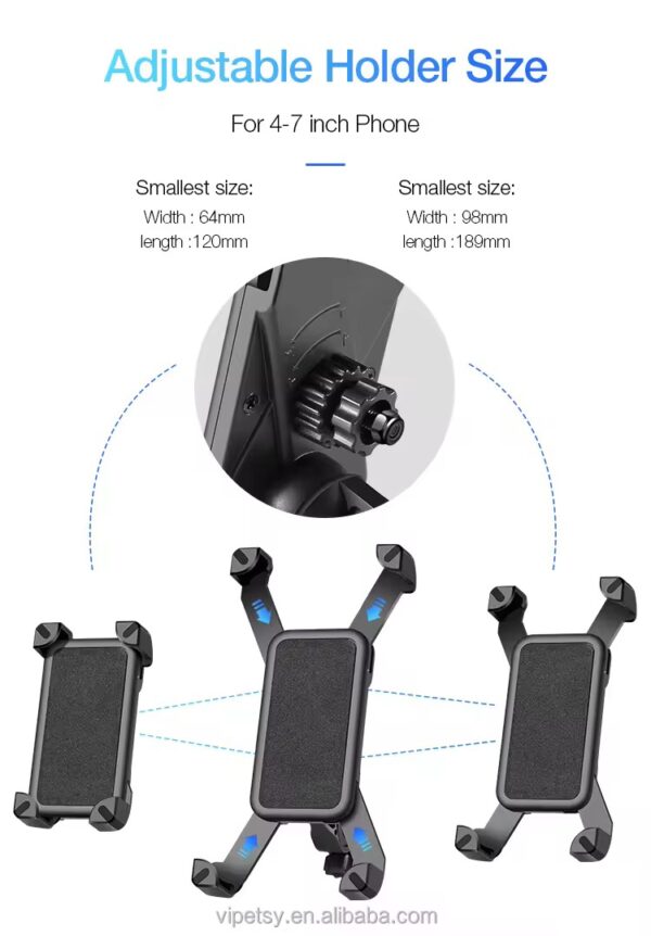 Adjustable Electric Scooter Phone Holder – Secure & Durable Mount - Image 5