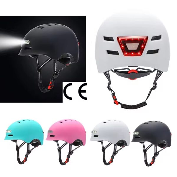 Front and Back Warning Lights Helmet for Electric Scooters – Ride Safe! - Image 5