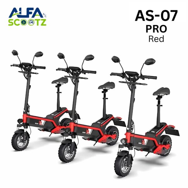 AS07 Pro European Off-Road Electric Scooter – 50KMh Speed – Advanced Suspension - Red
