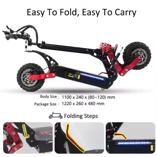 AS10 Dual Motor Electric Scooter For Adults – 80km/h Speed & 70km Range - Image 5